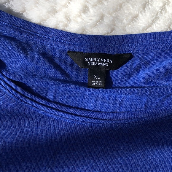 Simply Vera Wang Royal Blue Shirt - Picture 2 of 3